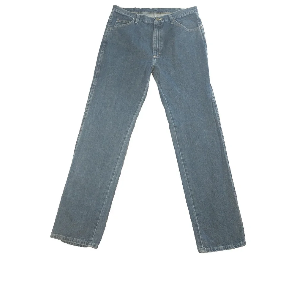 Wrangler 9651WQS Five Star Premium Denim Jean Mens 36x34 Medium Wash Regular Fit